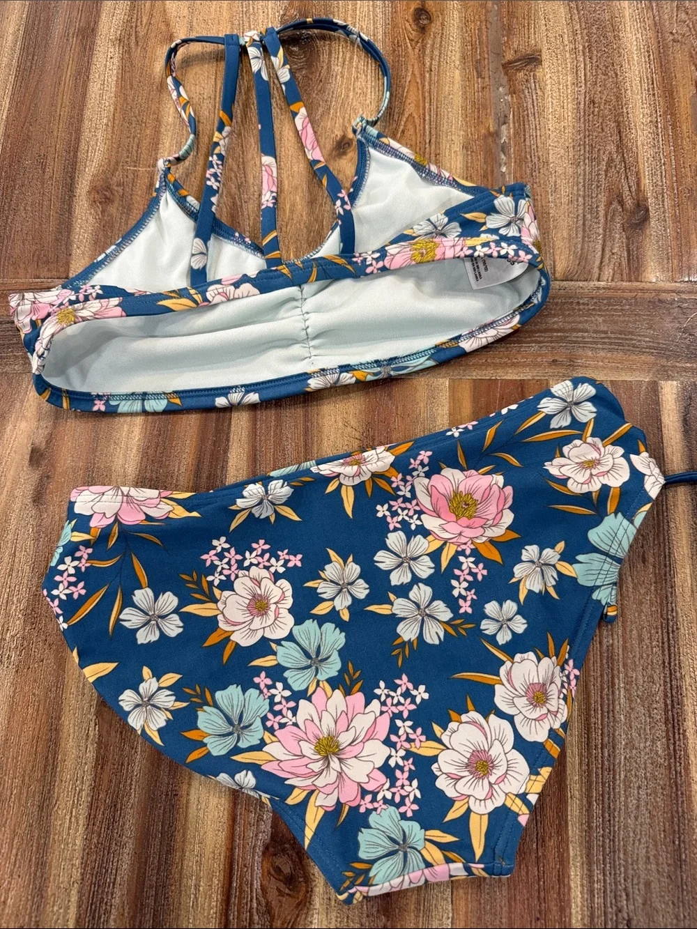 art class Navy Floral Girls' Two-Piece Swimsuit